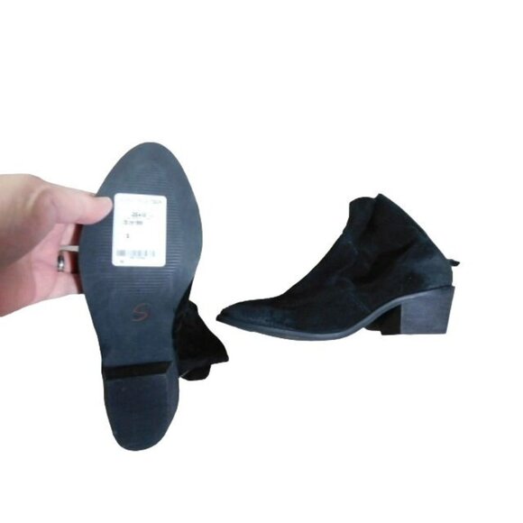 Rebels Size 8 Black Suede Leather Back Zip Ankle Boots NEW Nordstrom - Picture 4 of 4